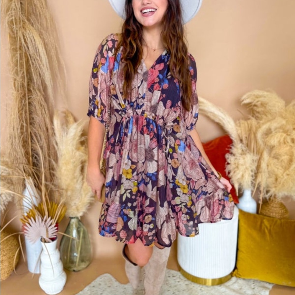 Floral Multicolor Dress 💐 Size Large